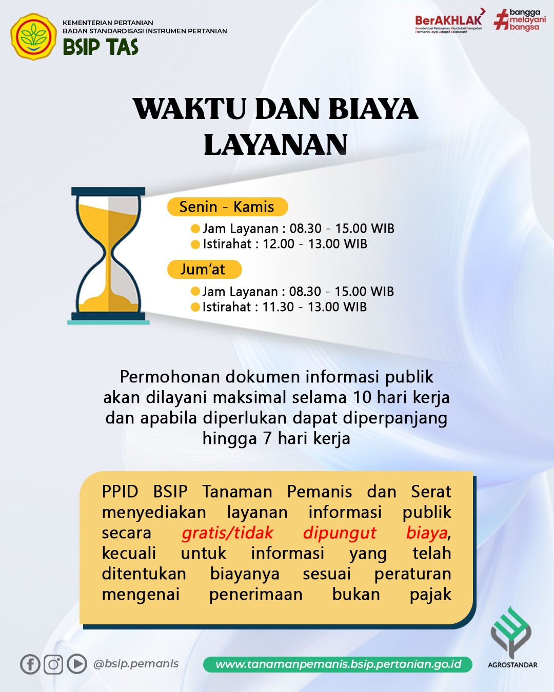 waktu dan biaya layanan